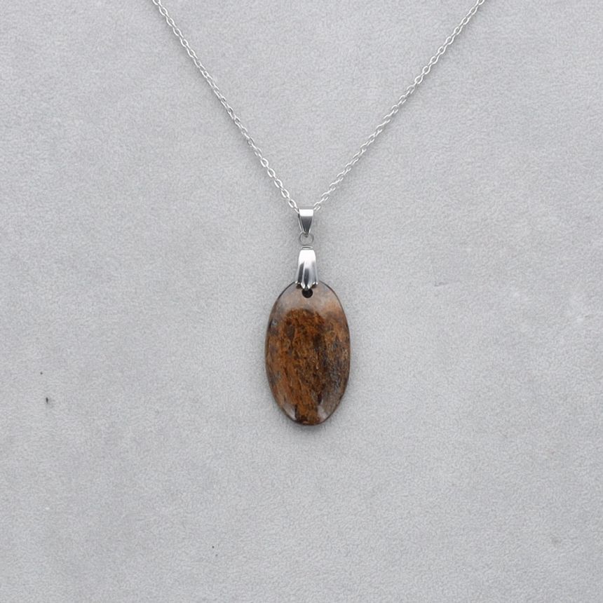 Bronzite Cabochon percé 24