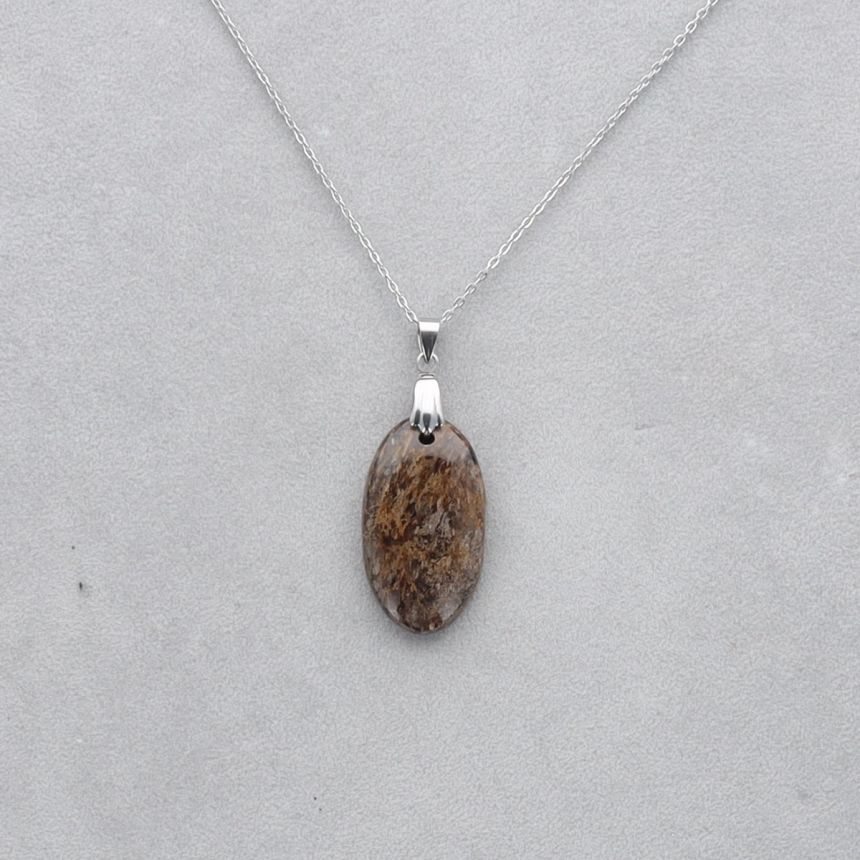 Bronzite Cabochon percé 27