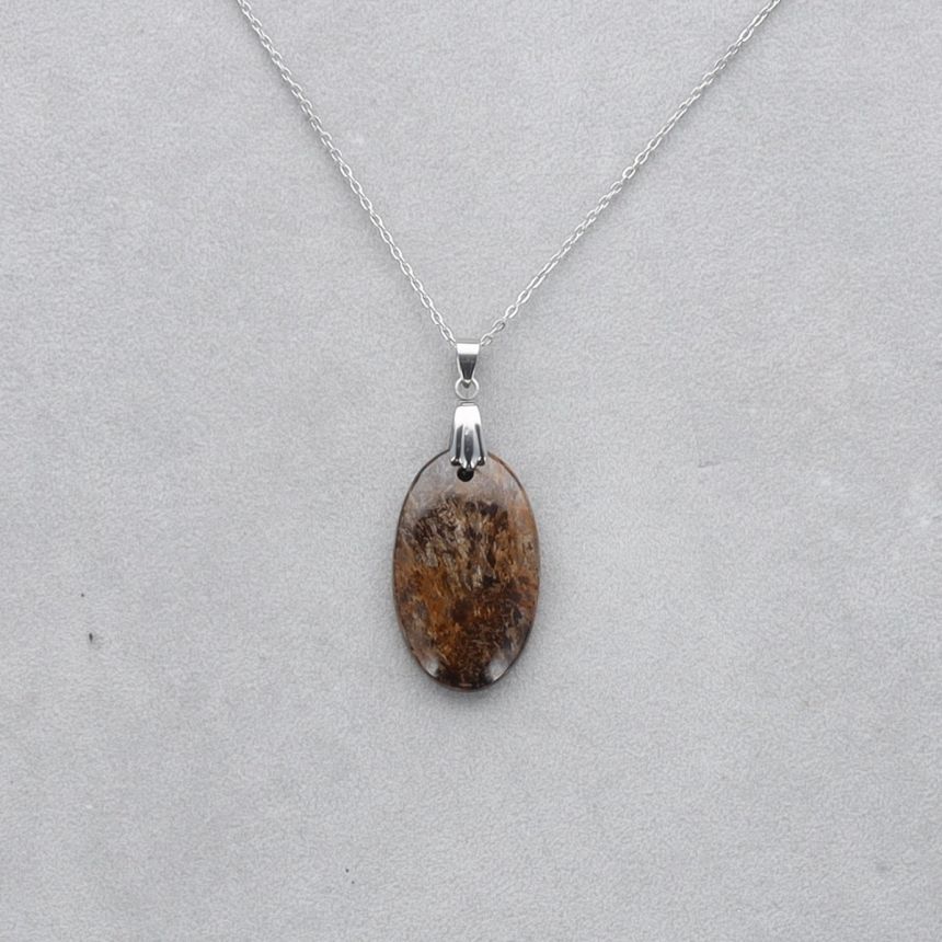 Bronzite Cabochon percé 28