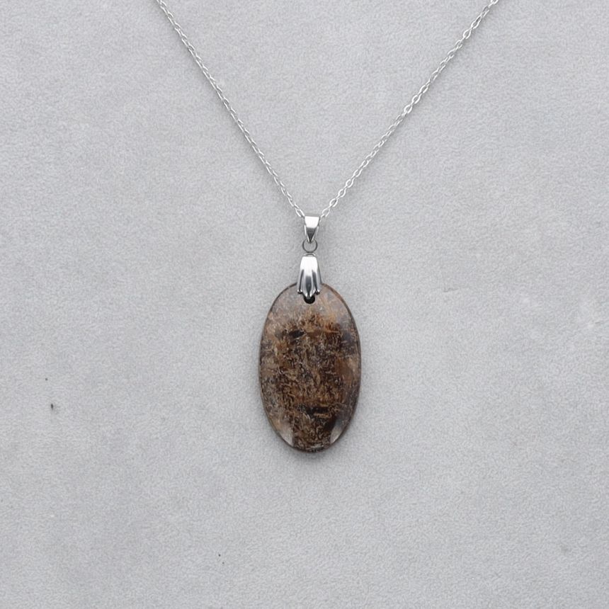 Bronzite Cabochon percé 29