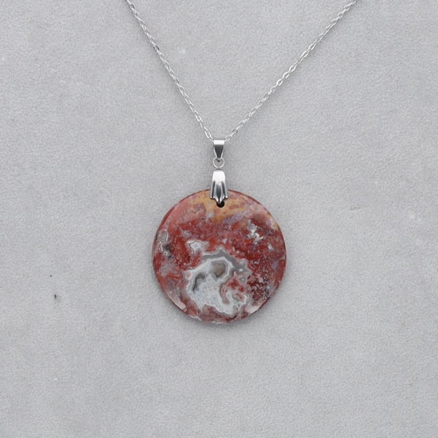 Jaspe Brechique Cabochon percé 30