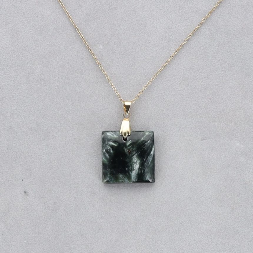 Séraphinite Cabochon percé 45